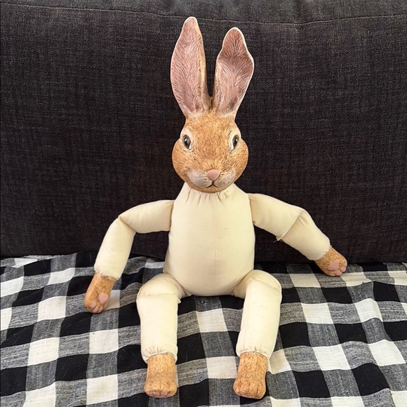 VINTAGE➕Bisque & Cloth Rabbit - Picture 4 of 4